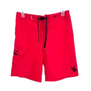 Hurley Red Bathing Suit Board Shorts